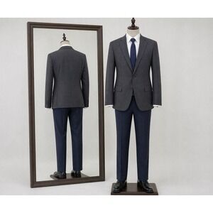Gerald Austin Blazer Mens 44R Charcoal Gray Wool Cashmere Blend 2-Button Jacket